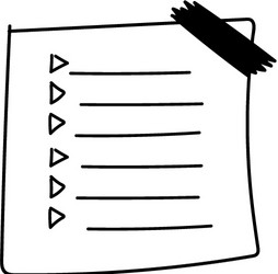 outline check to do list bullet vector image