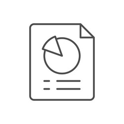 report with graph line icon vector