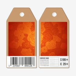 tags design on both sides cardboard sale Vector Image