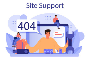 website technical support concept idea of web vector image