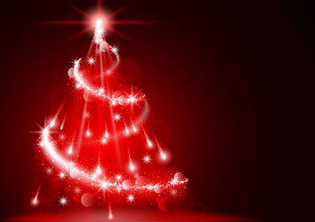 abstract lightning christmas tree vector