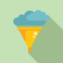 cloud data filter icon flat upload vector