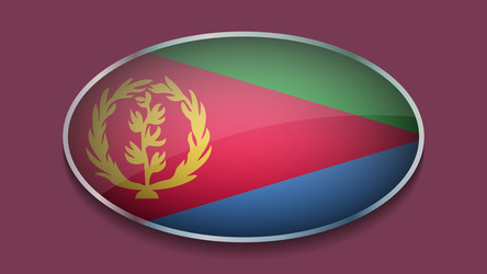 eclipse shape of eritrea flag with original color vector image