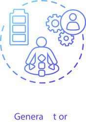 Life satisfaction blue gradient concept icon Vector Image