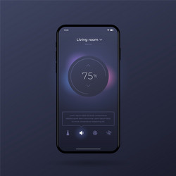 Smart Home Control Center UI Kit vector image