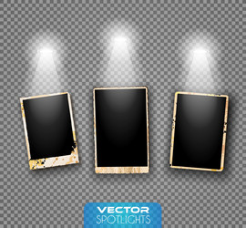 spotlights scene with different source of lights vector image