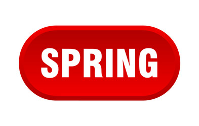 spring button rounded red sign vector image