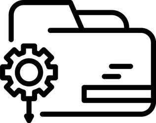 backup settings icon outline style vector image