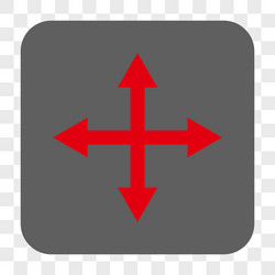 expand arrows rounded square button vector image