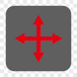 Expand arrows rounded square button vector