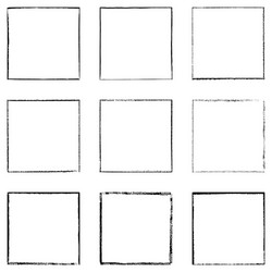 Grunge Square Frames - Distressed Overlay vector image