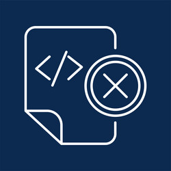 html tag file deletion color linear icon vector image