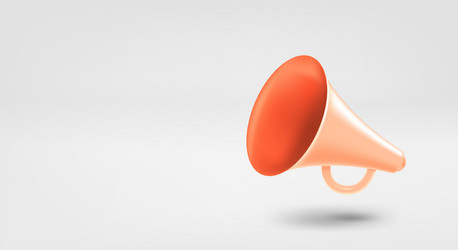 loudspeaker 3d banner with copy space vector image