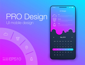 mobile phone application for analytics stock vector image
