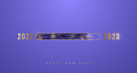 New Year 2023 Loading Progress Bar vector image
