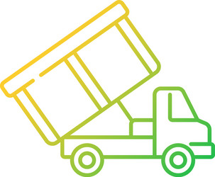 Roll-Off Truck Icon - Gradient vector image