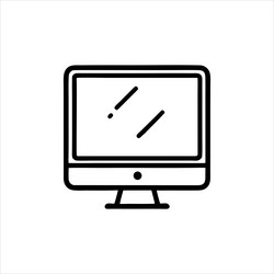simple monitor with minimalist and modern design vector image