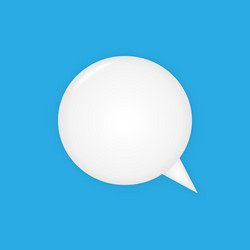 3d abstract speech bubble icons char message vector image