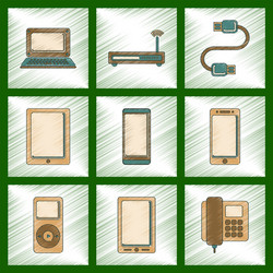 assembly flat shading style icon wi fi modem vector image