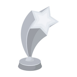 cup in the shape of silver stars flying upward vector