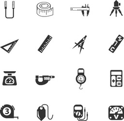 Precision Measurement Icon Set vector image
