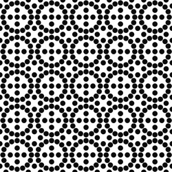 repeating black and white circle pattern vector image