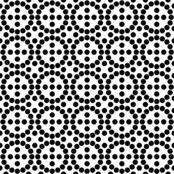 Repeating black and white circle pattern vector