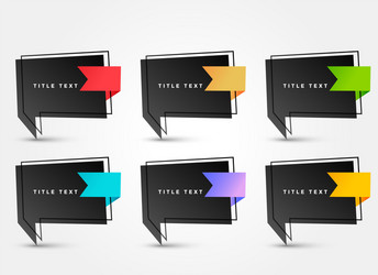 set of chat bubbles symbol with text space vector image