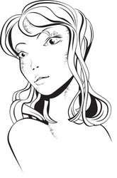 girl face Vector Image