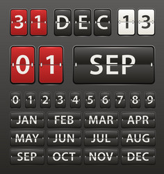 plastic diary with digits set vector image