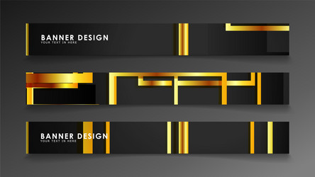 set a banner with rectangular background vector image