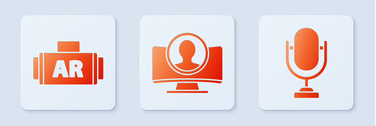 set create account screen ar augmented reality vector image
