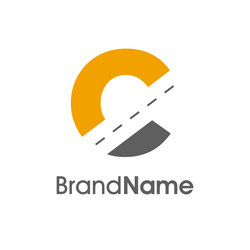 simple initial c way logo vector image