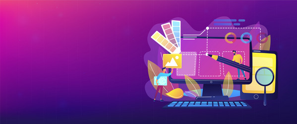 web design development header or footer banner vector image