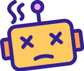 chat bot icon isolated contour symbol vector image