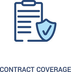 contract coverage concept 2 colored icon simple vector image