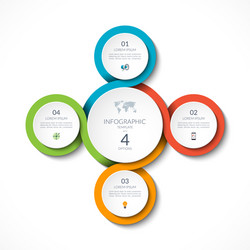 Infographic circular template with 5 options Vector Image