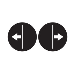 Left and right sign symbol logo design template Vector Image