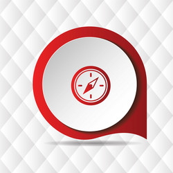 red compass icon geometric background image vector