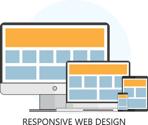 responsive web design icon vector image