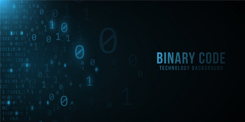 binary code background hi-tech modern design vector image