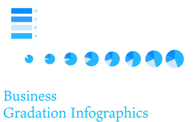 blue-based infographics graphs charts and tables vector image