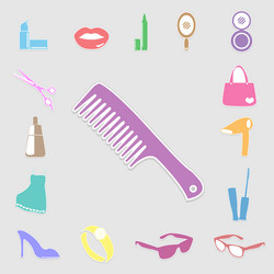 Cosmetic make up and beauty icons vector