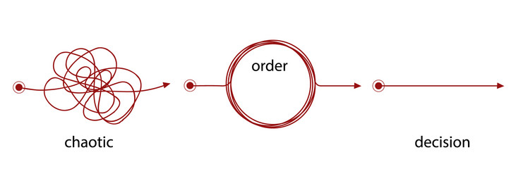 figurative symbols for finding a solution vector image