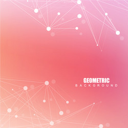 geometric abstract background with connected line vector image