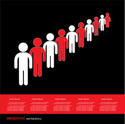long queue symbol format vector image