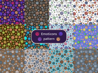 pattern 09 set seamless patterns with image vector image