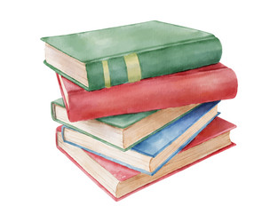 stack of books hand drawn literature for reading vector image