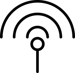 wifi linear style icon design vector image