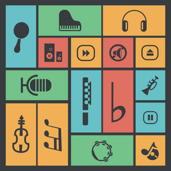 abstract music objects on a special background vector image